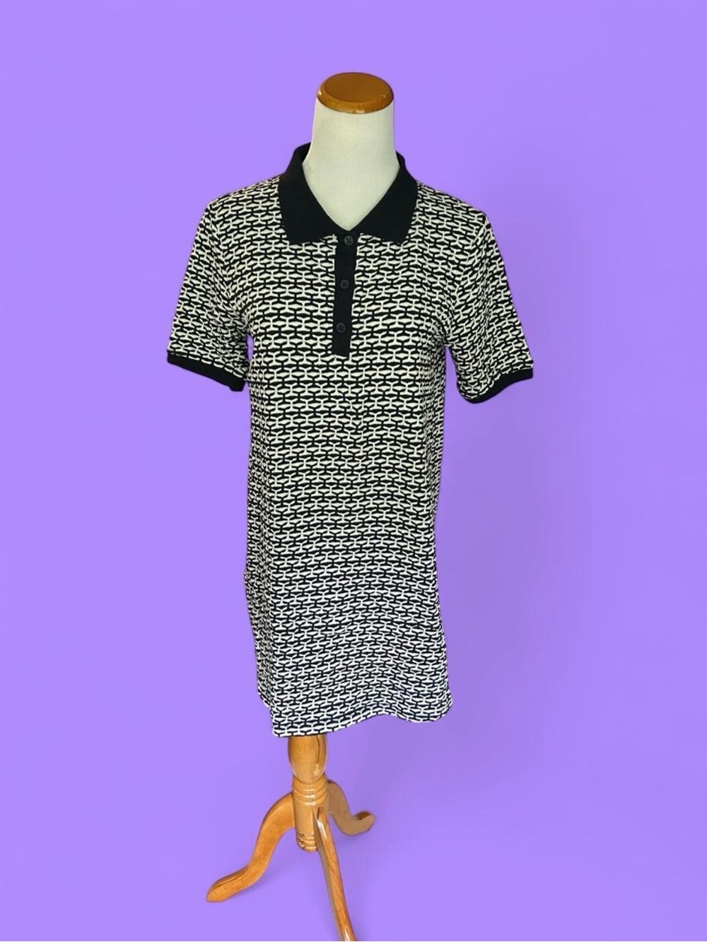 zara black and white dress